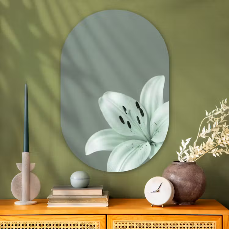 Muurovaal glas - Bloemen - Natuur - Groen — 2