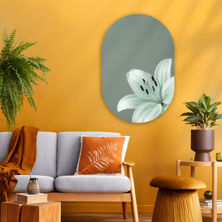 Muurovaal glas - Bloemen - Natuur - Groen — 3