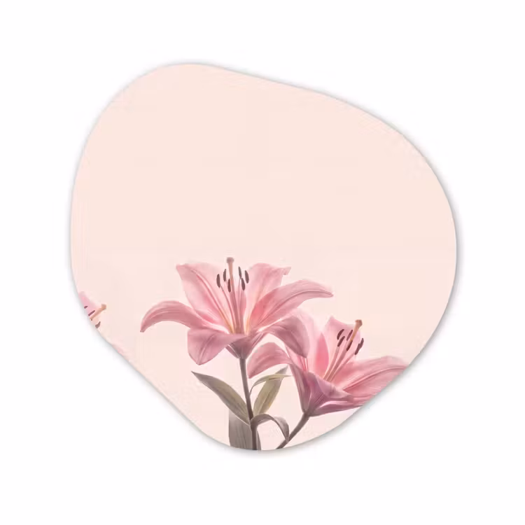 Organisch schilderij glas - Bloemen - Delicaat - Flora — 1