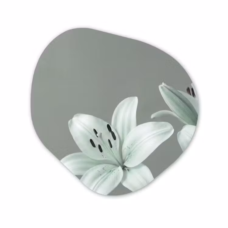 Organisch schilderij glas - Bloemen - Natuur - Groen — 1