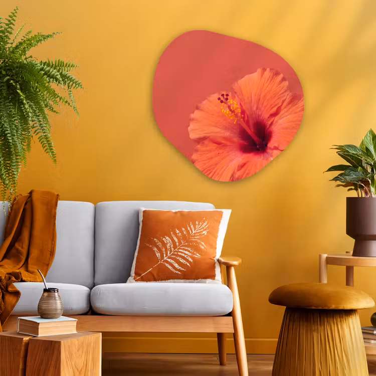 Organisch schilderij glas - Bloemen - Oranje - Natuur — 3