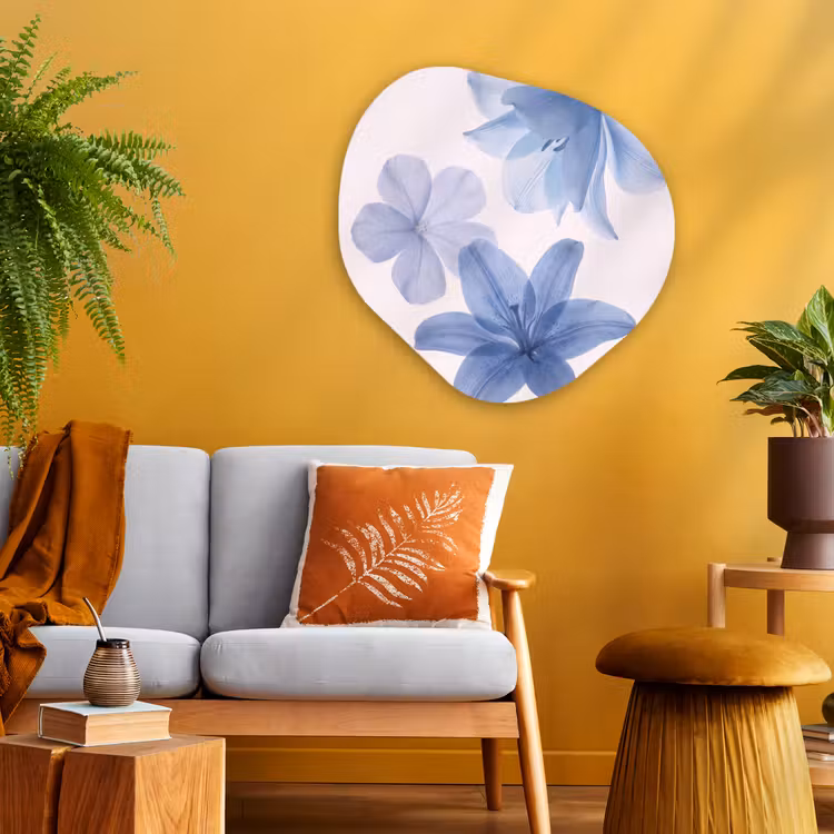 Organisch schilderij glas - Bloemen - Transparant - Modern — 3