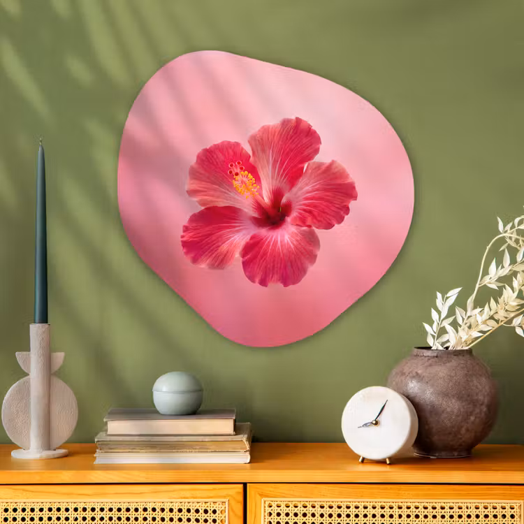 Organisch schilderij glas - Rode bloem - Natuur — 2
