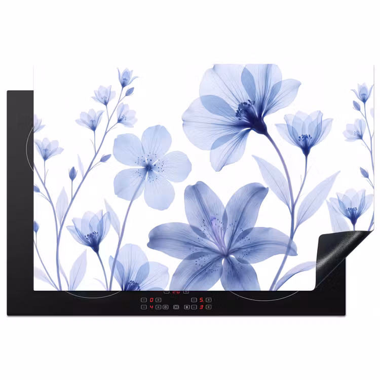Inductiebeschermer - Blauwe bloemen - Natuur — 1