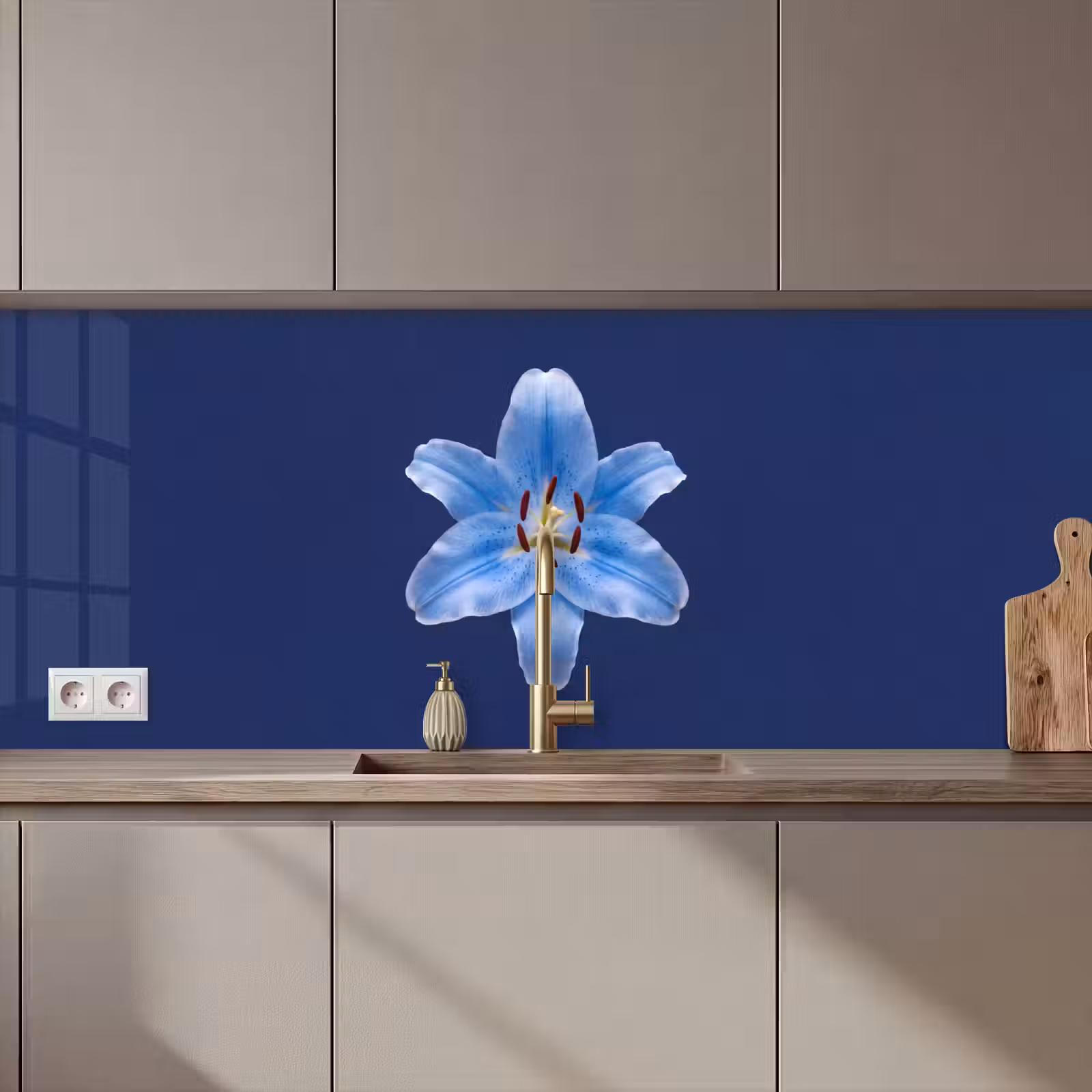 Keuken achterwand - Blauwe lelie - Bloemen — 1