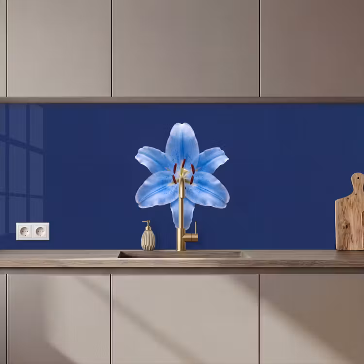 Keuken achterwand - Blauwe lelie - Bloemen — 1