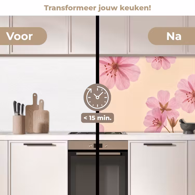 Keuken achterwand - Bloemen - Flora - Pastel — 3