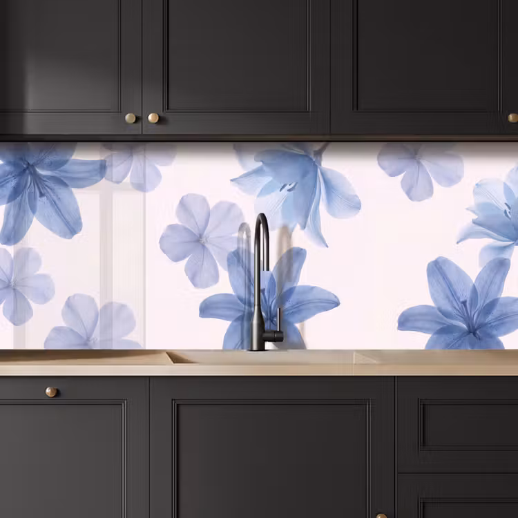 Keuken achterwand - Bloemen - Transparant - Modern — 6