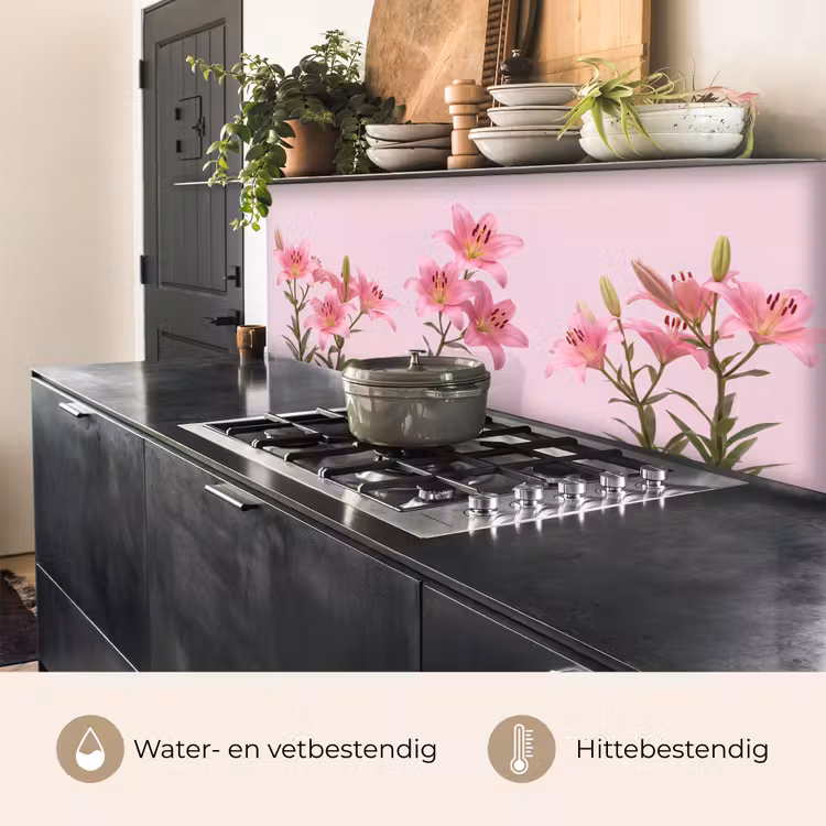 Keuken achterwand - Bloemen - Zacht - Roze — 5