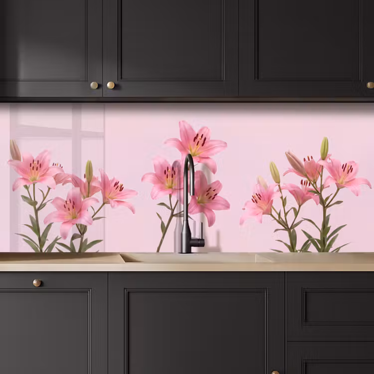 Keuken achterwand - Bloemen - Zacht - Roze — 6