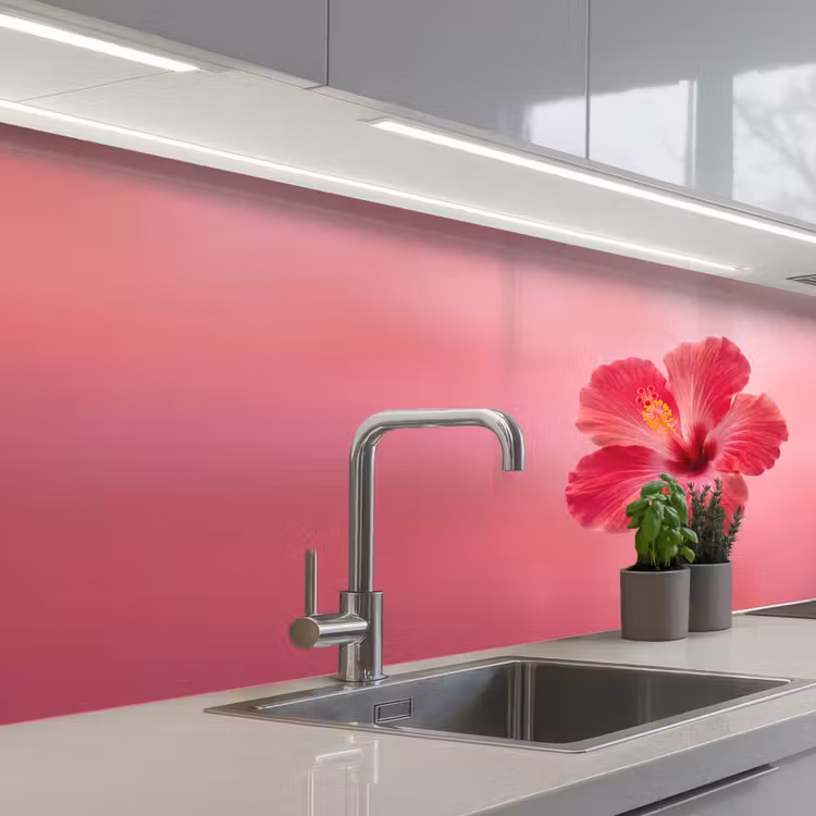 Keuken achterwand - Rode bloem - Natuur — 2
