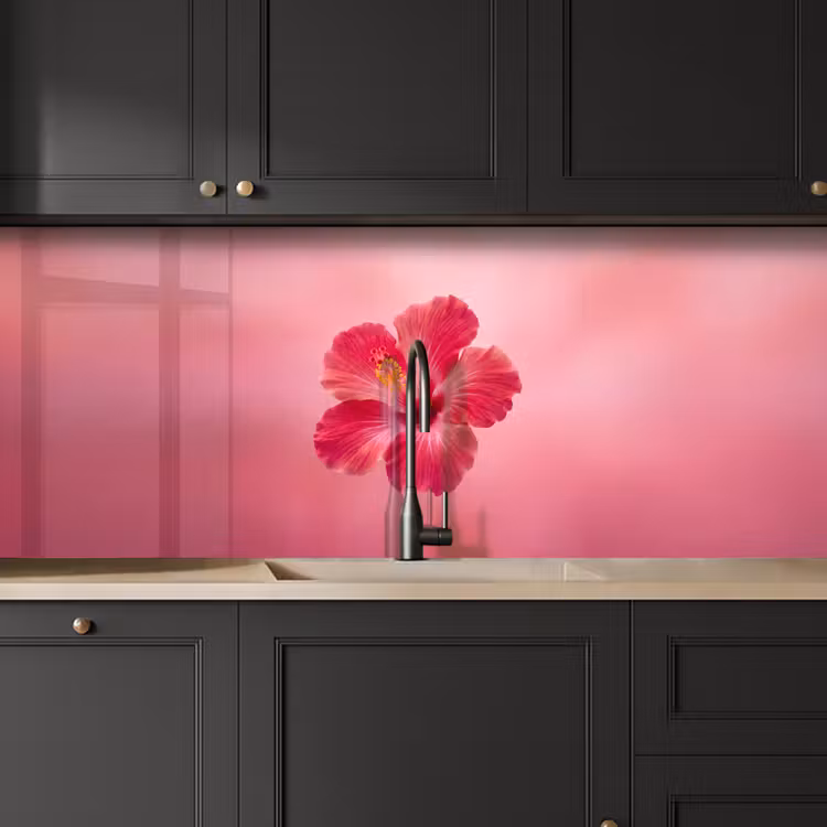 Keuken achterwand - Rode bloem - Natuur — 6