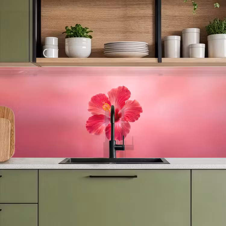 Keuken achterwand - Rode bloem - Natuur — 8