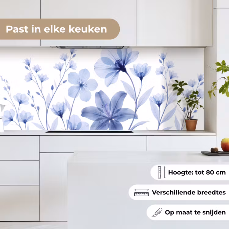 Keuken achterwand - Blauwe bloemen - Natuur — 7