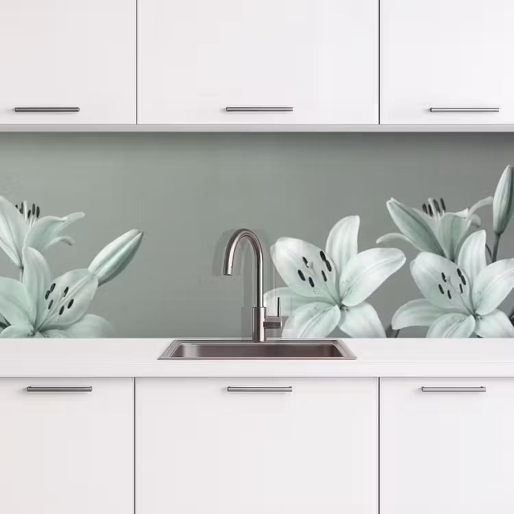Keuken achterwand - Bloemen - Natuur - Groen — 4