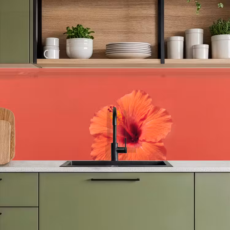 Keuken achterwand - Bloemen - Oranje - Natuur — 8