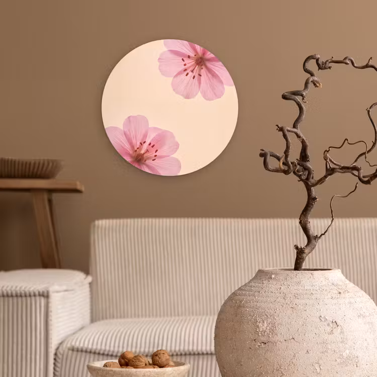 Muurcirkel - Bloemen - Flora - Pastel — 2