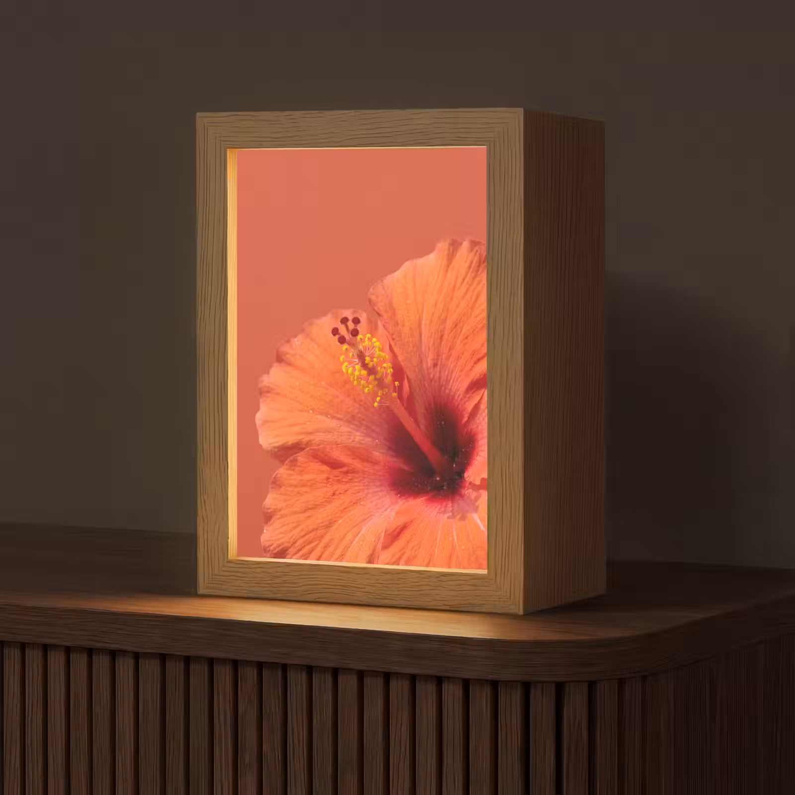 Gepersonaliseerd Lightbox - Bloemen - Oranje - Natuur — 1
