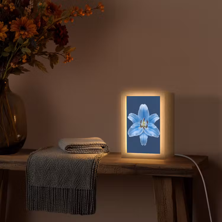 Gepersonaliseerd Lightbox - Blauwe lelie - Bloemen — 3