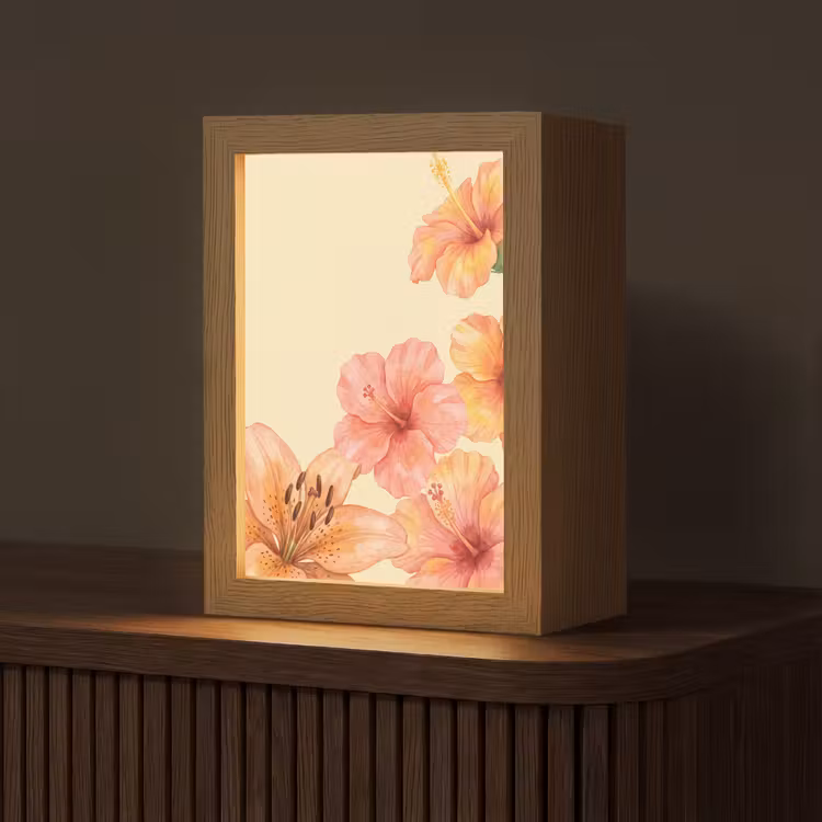 Gepersonaliseerd Lightbox - Bloemen - Aquarel - Natuur — 1