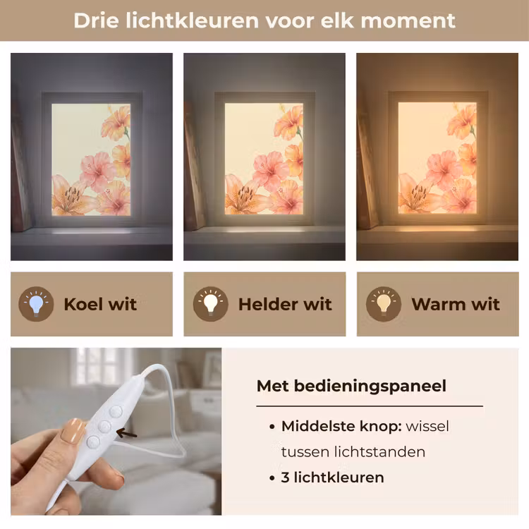 Gepersonaliseerd Lightbox - Bloemen - Aquarel - Natuur — 6