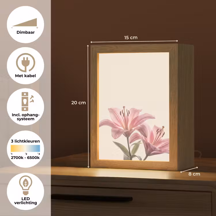 Gepersonaliseerd Lightbox - Bloemen - Delicaat - Flora — 7