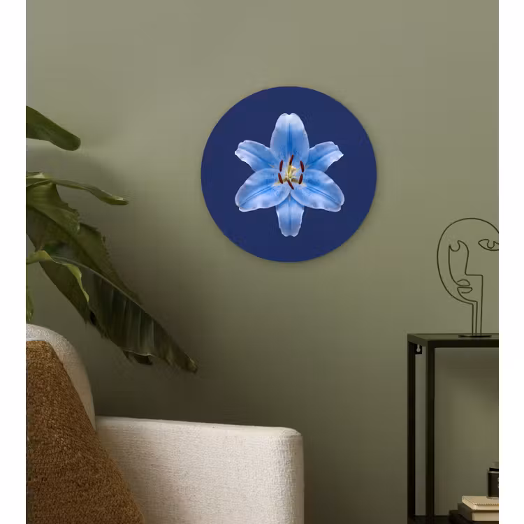 Muurcirkel - Blauwe lelie - Bloemen — 3