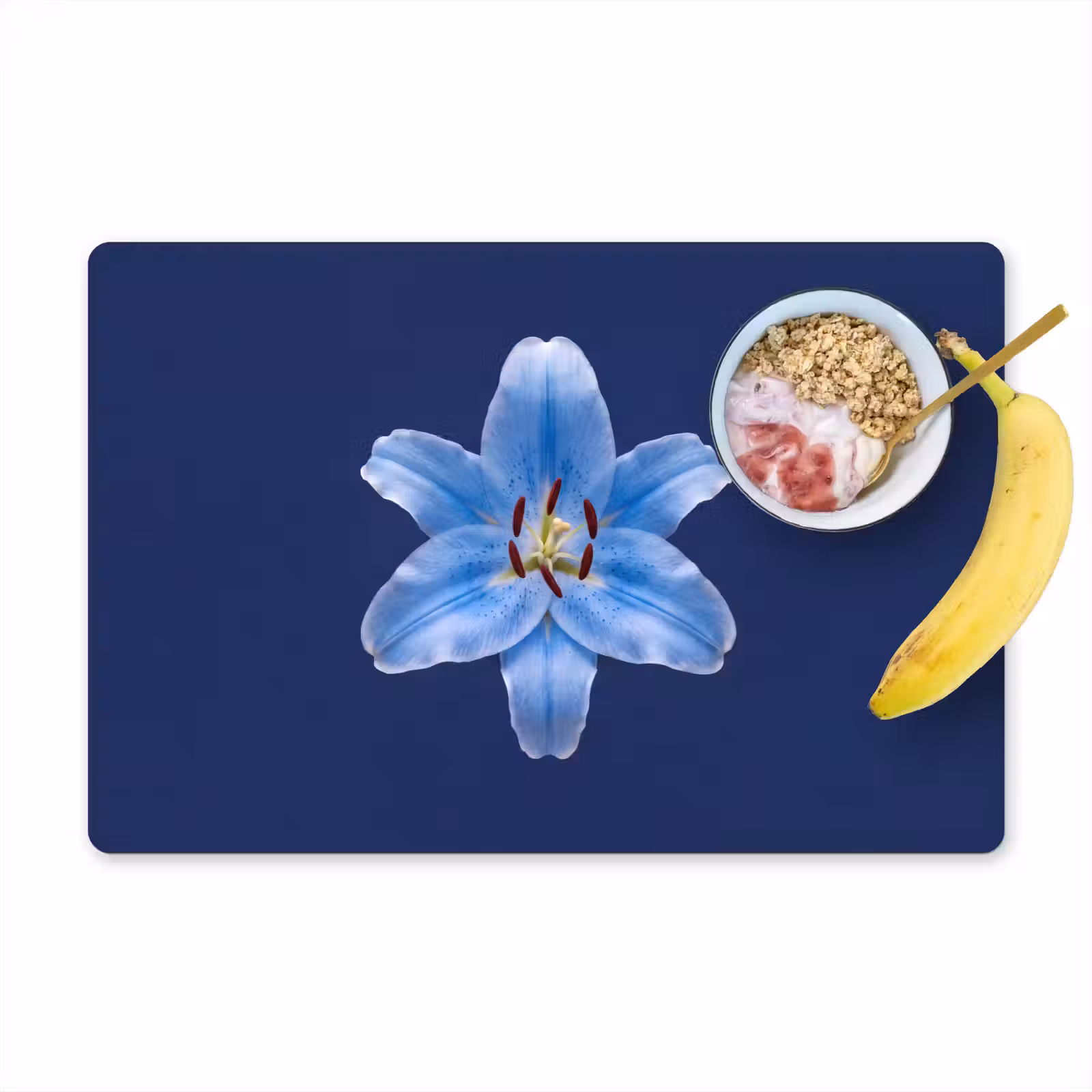 Placemat - 6 stuks - Blauwe lelie - Bloemen — 1