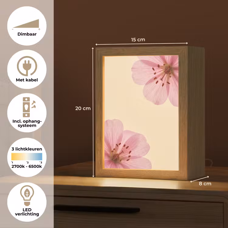 Gepersonaliseerd Lightbox - Bloemen - Flora - Pastel — 7