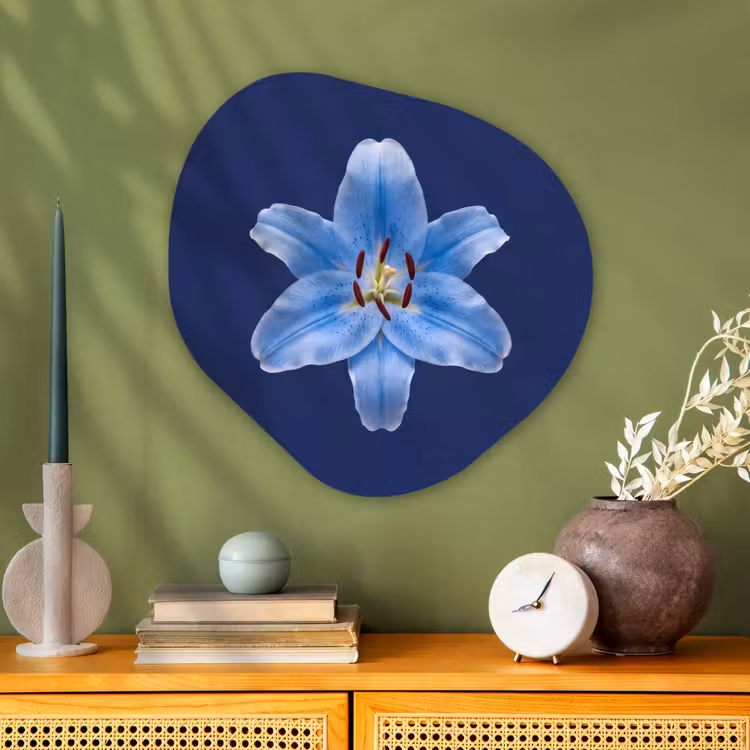 Organisch schilderij aluminium - Blauwe lelie - Bloemen — 2