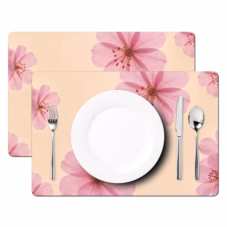 Placemat - 6 stuks - Bloemen - Flora - Pastel — 2