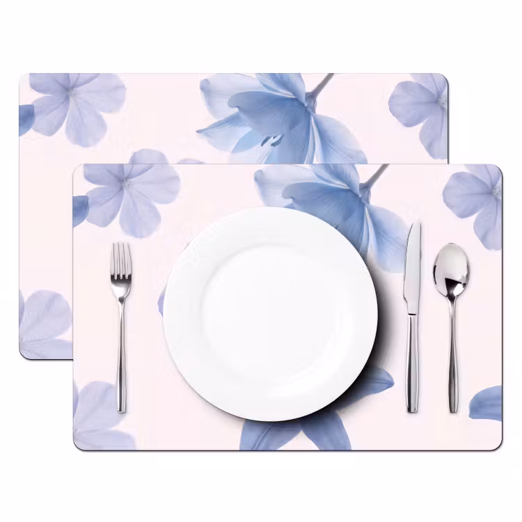 Placemat - 6 stuks - Bloemen - Transparant - Modern — 2