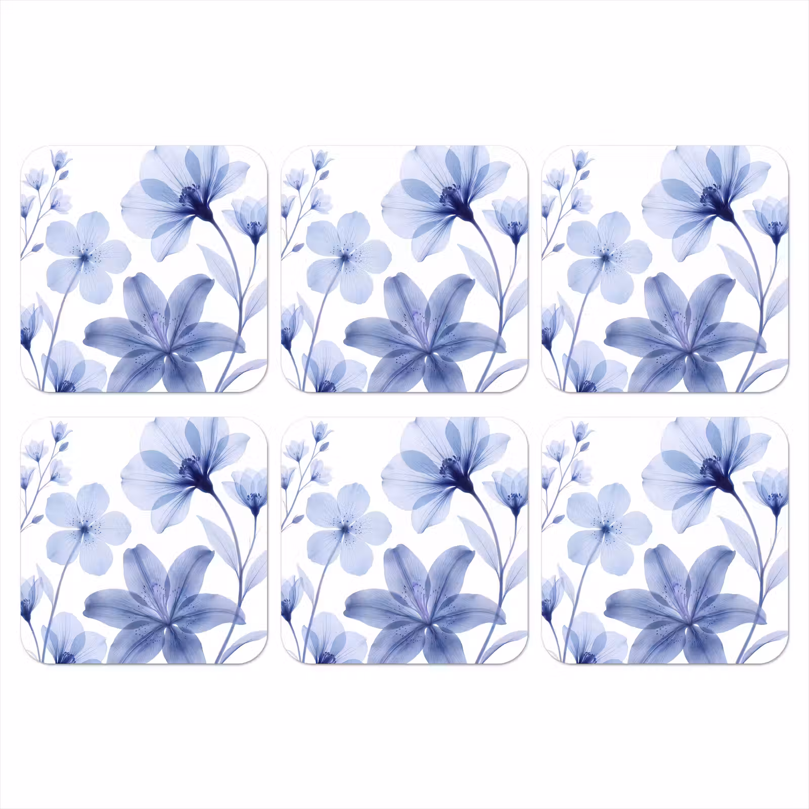 Onderzetter - Blauwe bloemen - Natuur — 1