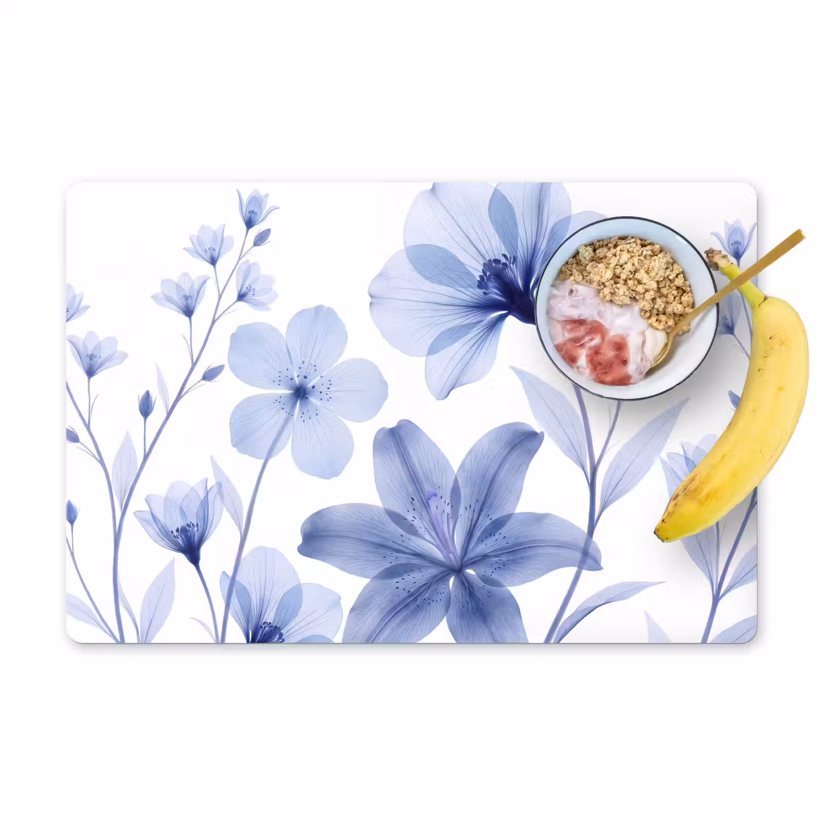 Placemat - 6 stuks - Blauwe bloemen - Natuur — 1