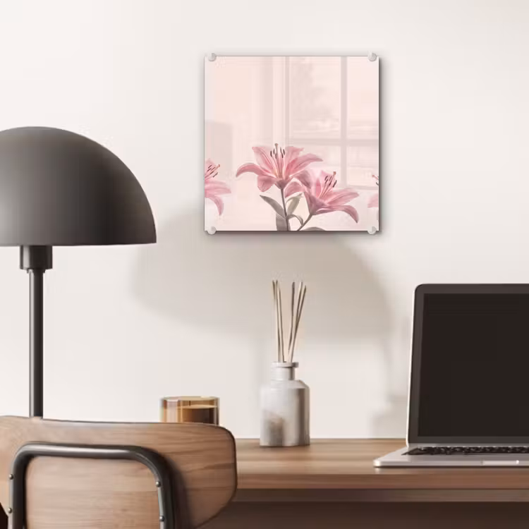 Glas schilderij - Bloemen - Delicaat - Flora — 7