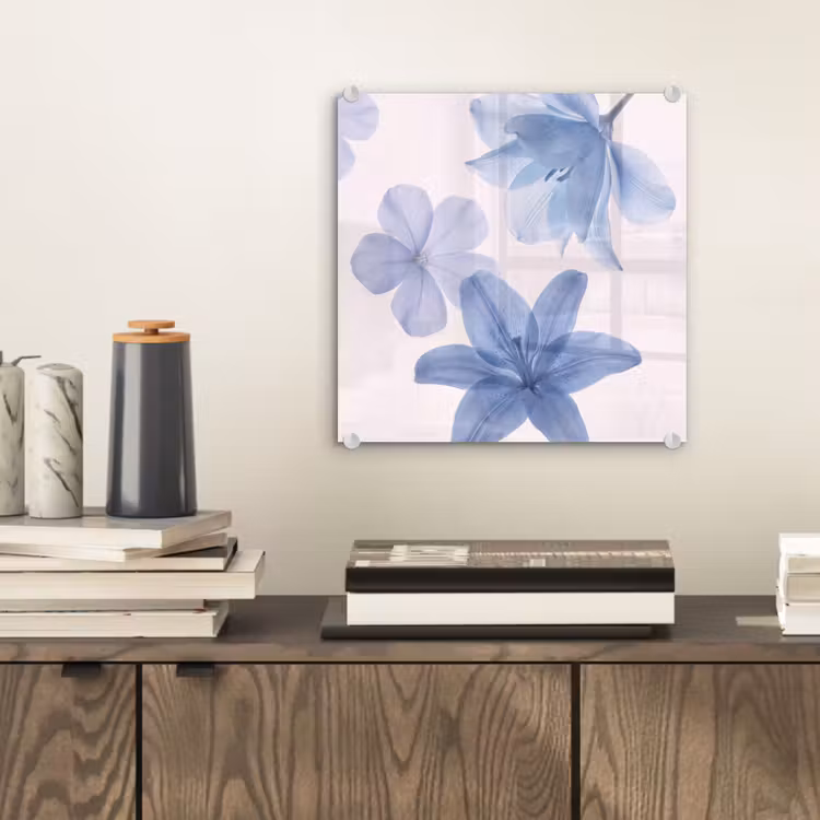 Glas schilderij - Bloemen - Transparant - Modern — 2
