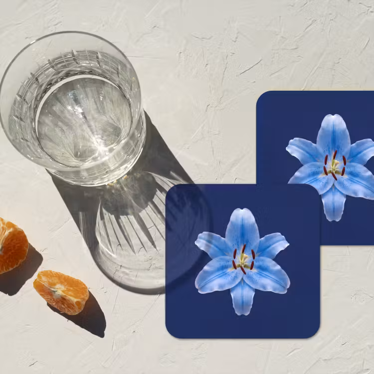 Onderzetter - Blauwe lelie - Bloemen — 2