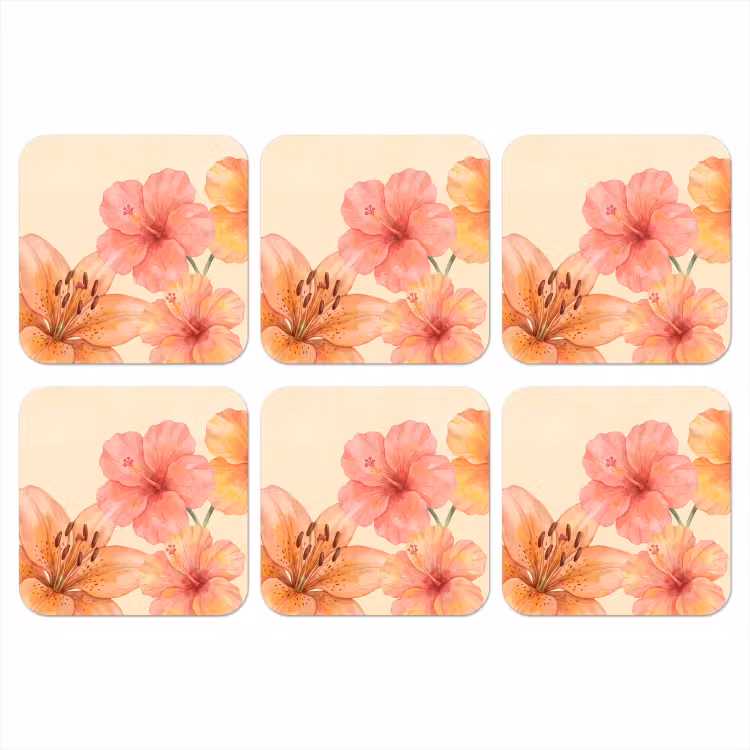 Onderzetter - Bloemen - Aquarel - Natuur — 1
