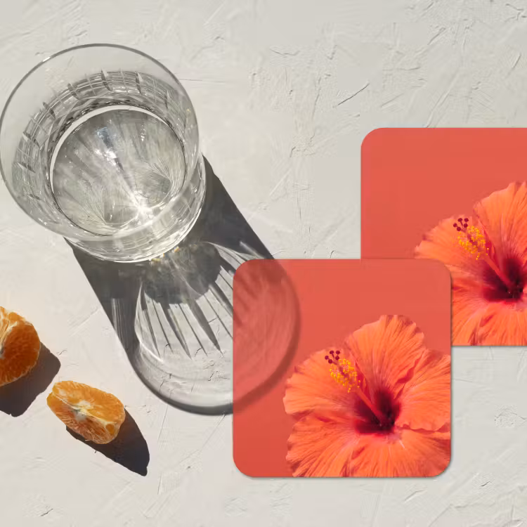 Onderzetter - Bloemen - Oranje - Natuur — 2