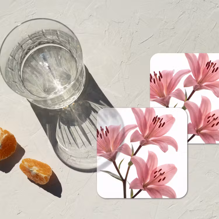 Onderzetter - Bloemen - Zacht - Modern — 2