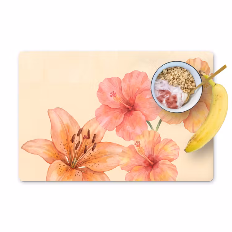 Placemat - 6 stuks - Bloemen - Aquarel - Natuur — 1