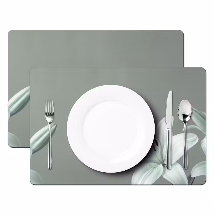 Placemat - 6 stuks - Bloemen - Natuur - Groen — 2