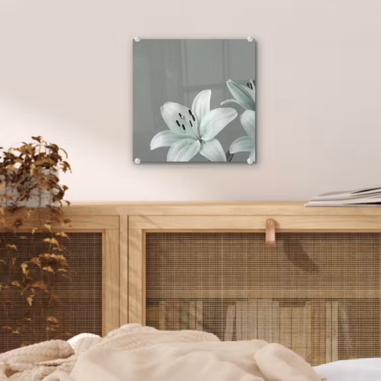 Glas schilderij - Bloemen - Natuur - Groen — 5