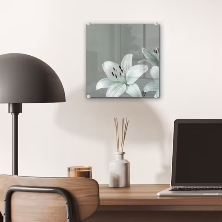 Glas schilderij - Bloemen - Natuur - Groen — 7