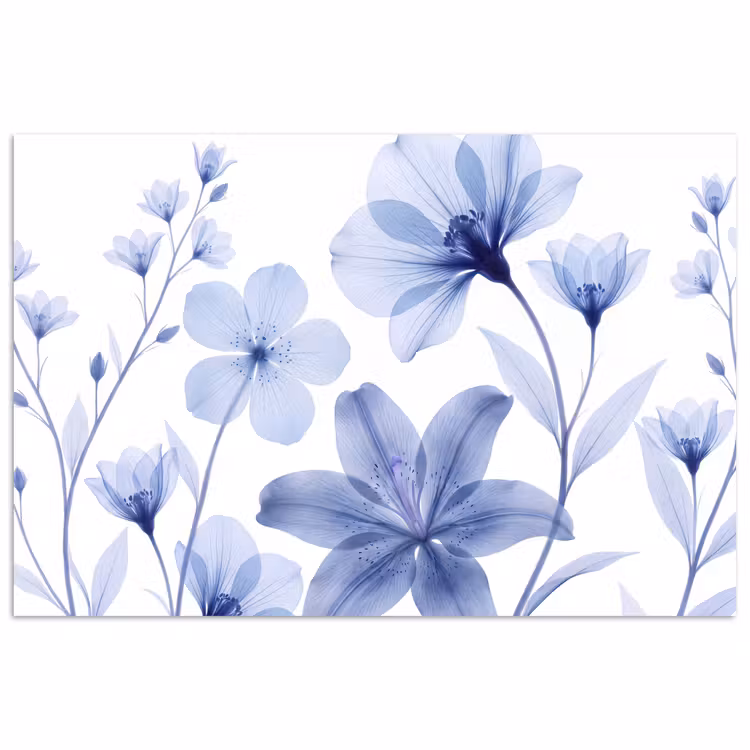 Poster - Blauwe bloemen - Natuur — 1