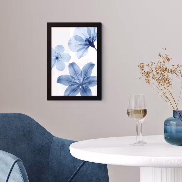 Poster met lijst - Blauwe bloemen - Natuur — 2