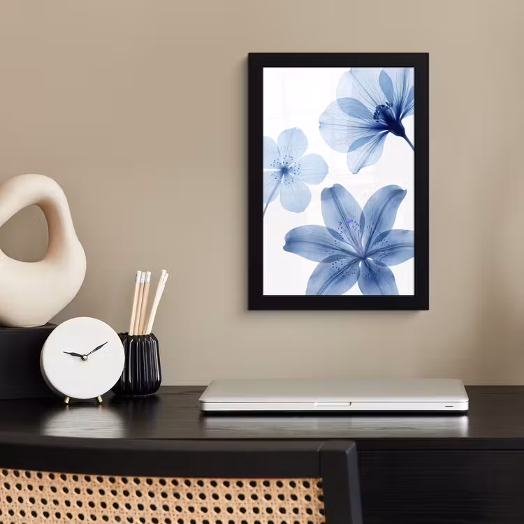 Poster met lijst - Blauwe bloemen - Natuur — 3
