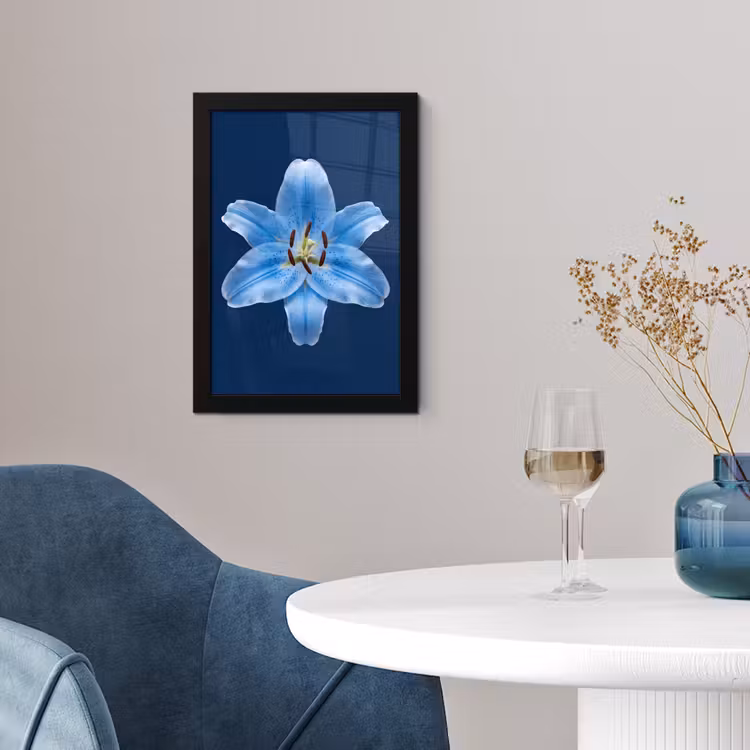 Poster met lijst - Blauwe lelie - Bloemen — 2