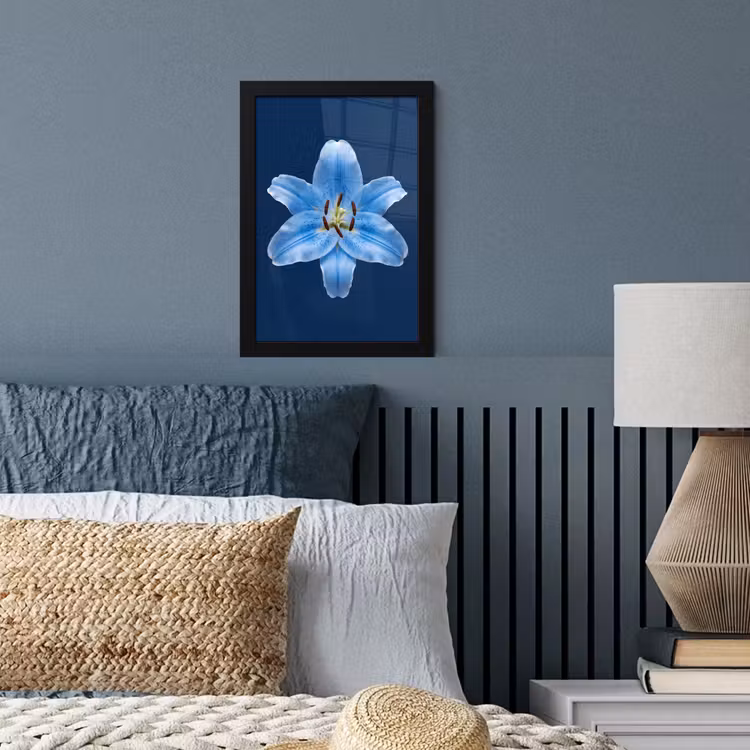 Poster met lijst - Blauwe lelie - Bloemen — 4