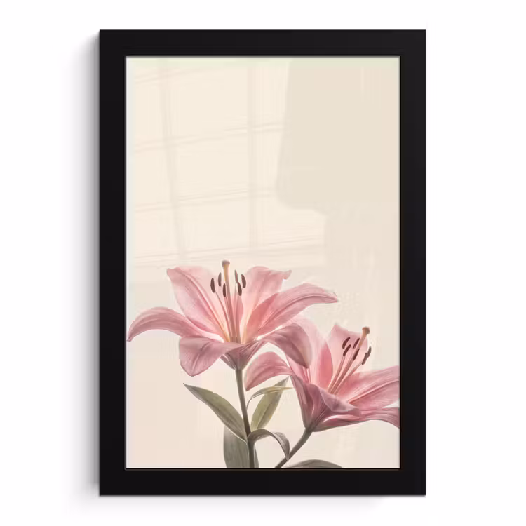 Poster met lijst - Bloemen - Delicaat - Flora — 1